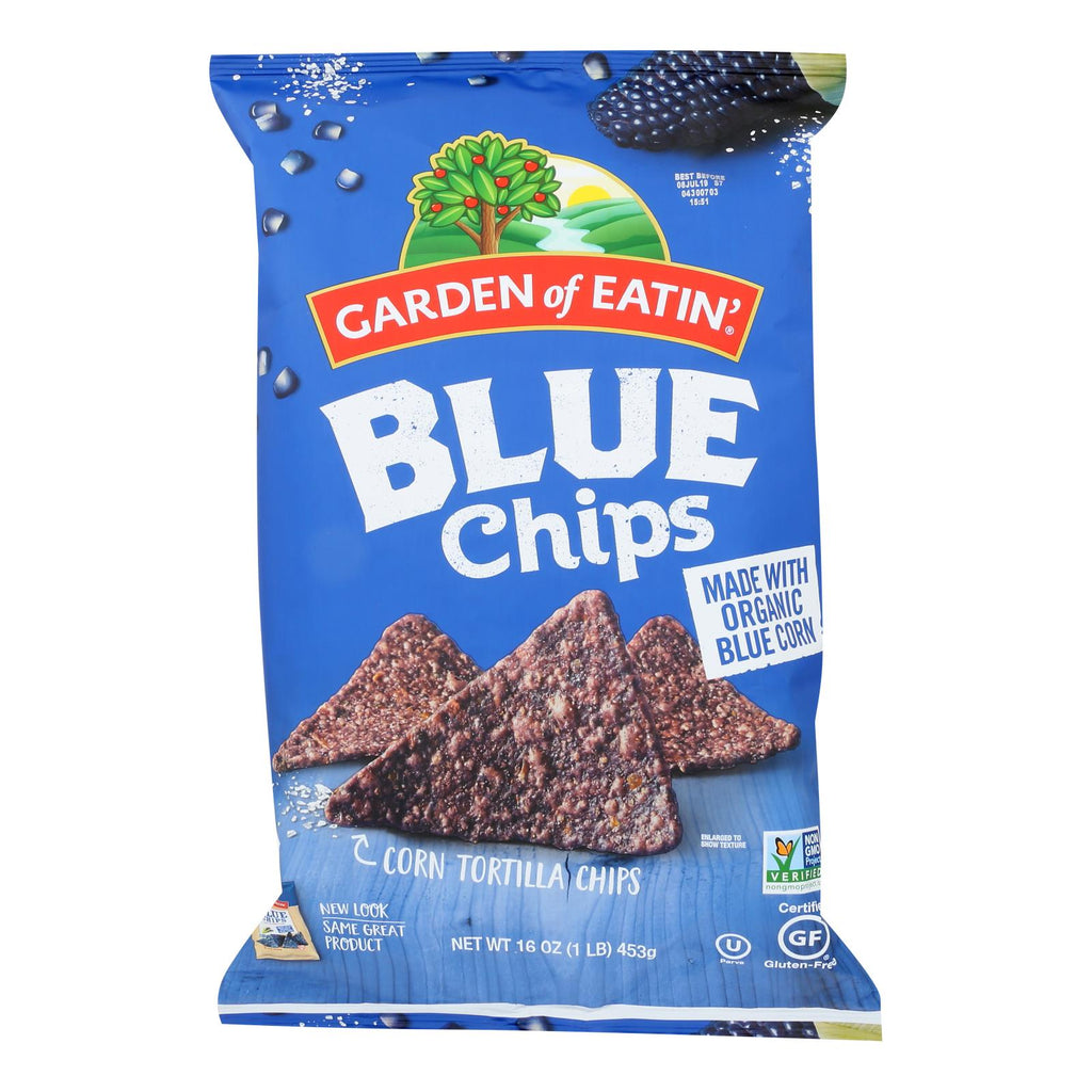 Garden Of Eatin' Blue Corn Tortilla Chips - Blue Corn - Case Of 12 - 16 Oz. - Lakehouse Foods