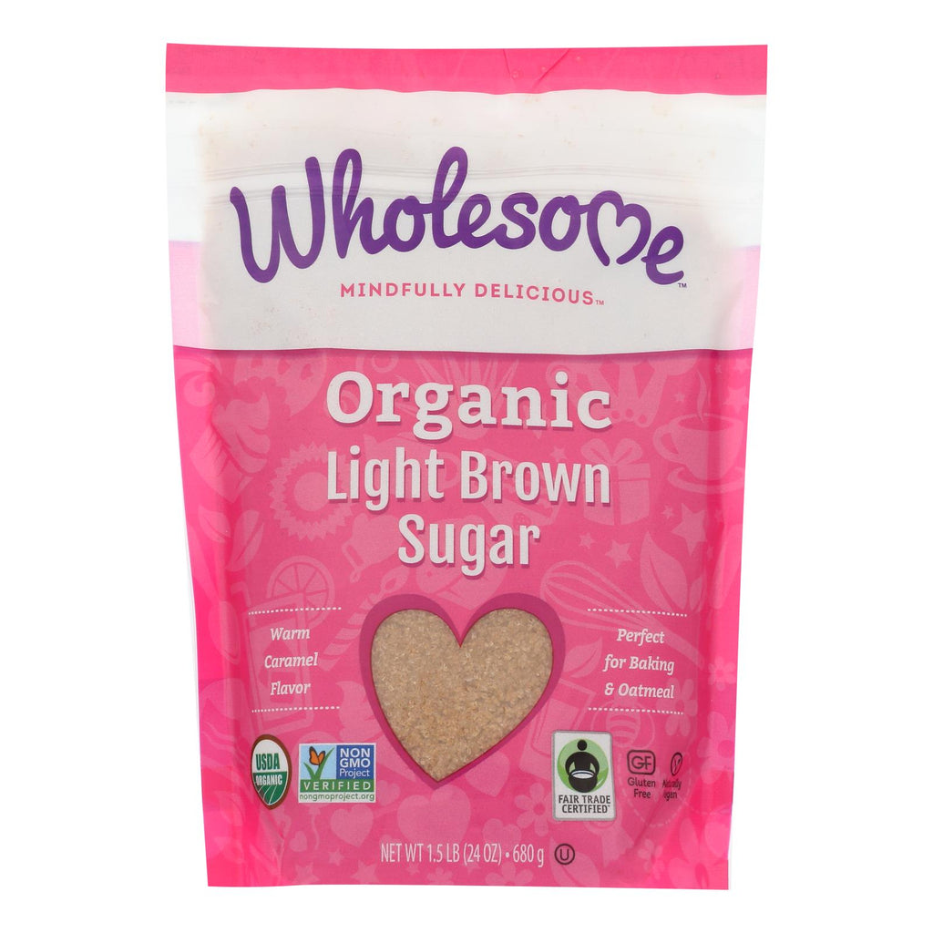 Wholesome Sweeteners Sugar - Organic - Light Brown - 24 Oz - Case Of 6 - Lakehouse Foods