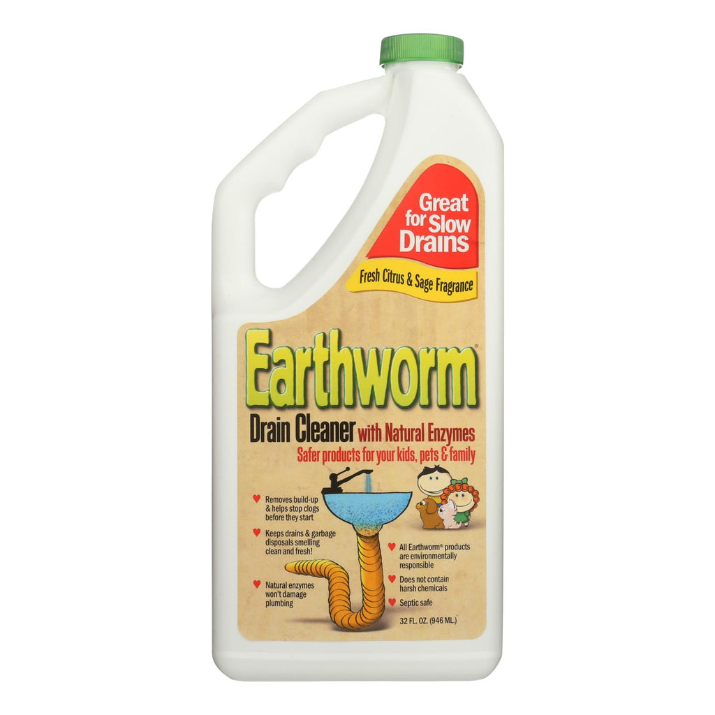 Earthworm Drain Cleaner - Case Of 6 - 32 Fl Oz. - Lakehouse Foods