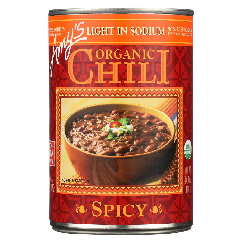 Amy's - Organic Low Sodium Spicy Chili - Case Of 12 - 14.7 Oz - Lakehouse Foods