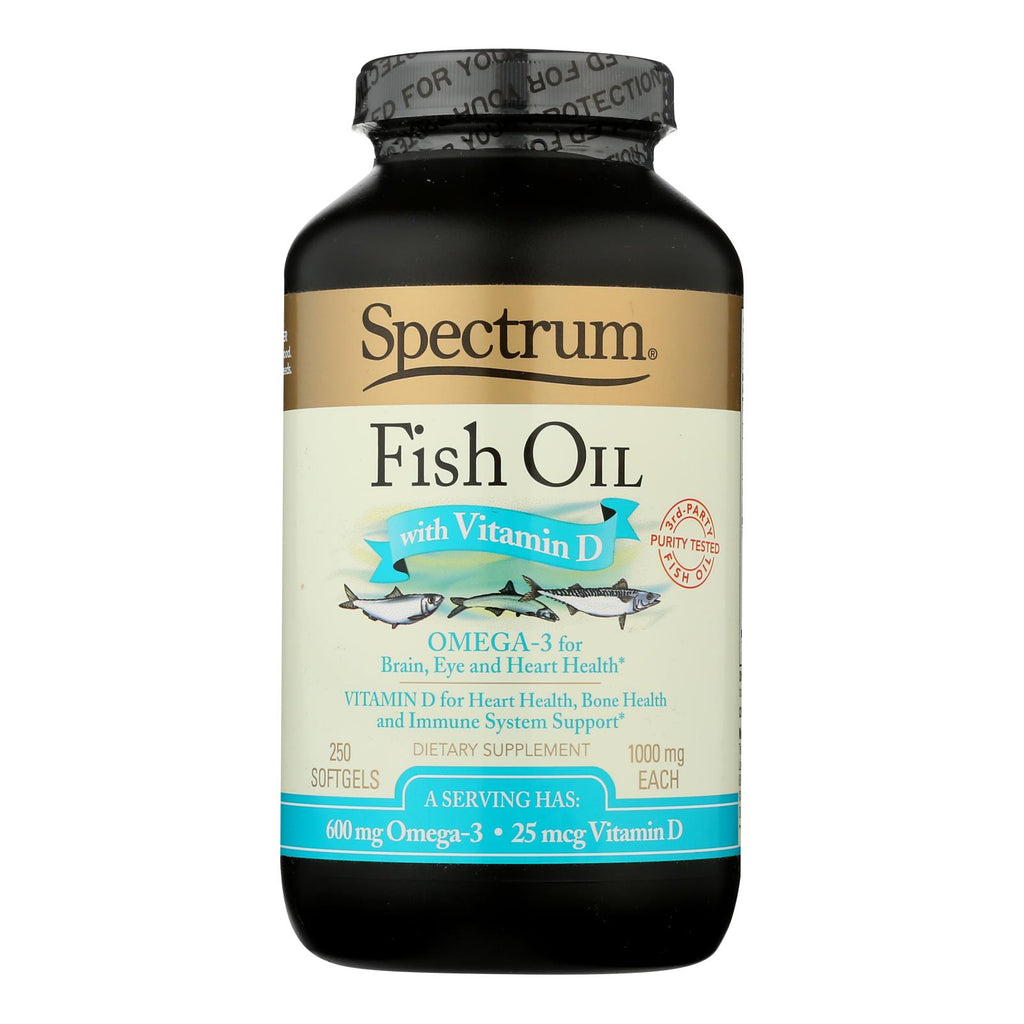 Spectrum Essentials Omega-3 Fish Oil With Vitamin D Dietary Supplement  - 1 Each - 250 Sgel - Lakehouse Foods