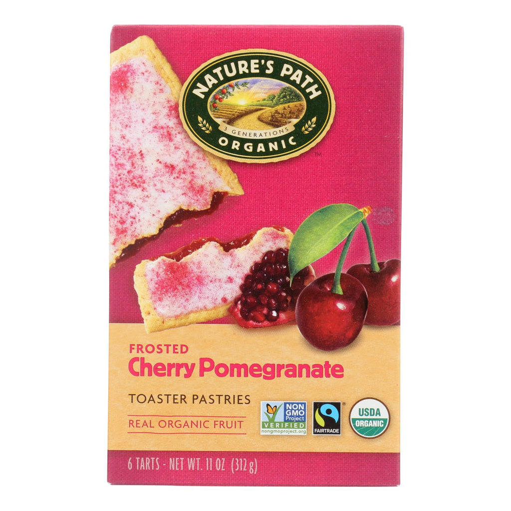 Nature's Path Organic Frosted Toaster Pastries - Cherry Pomegranate - Case Of 12 - 11 Oz. - Lakehouse Foods