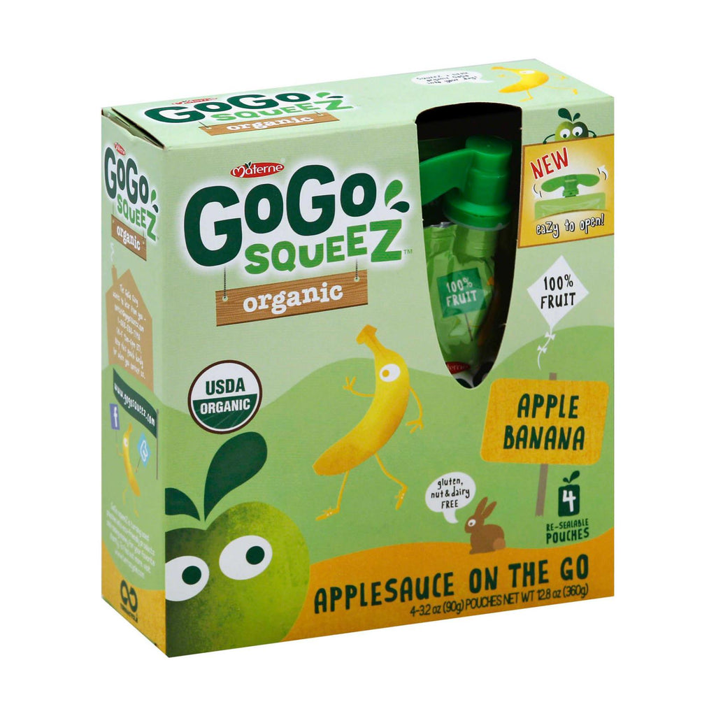 Gogo Squeeze Applesauce - Apple Banana - Case Of 12 - 3.2 Oz. - Lakehouse Foods