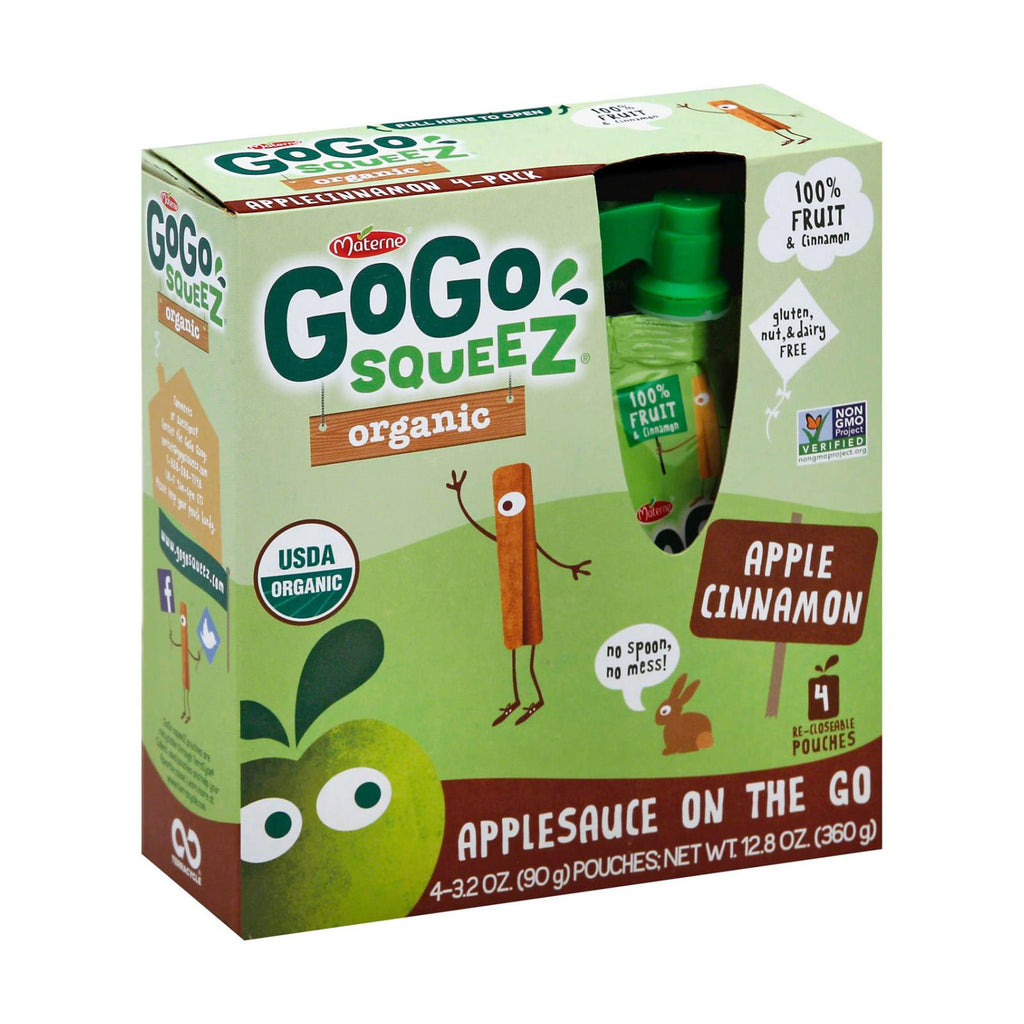 Gogo Squeeze Applesauce - Apple Cinnamon - Case Of 12 - 3.2 Oz. - Lakehouse Foods