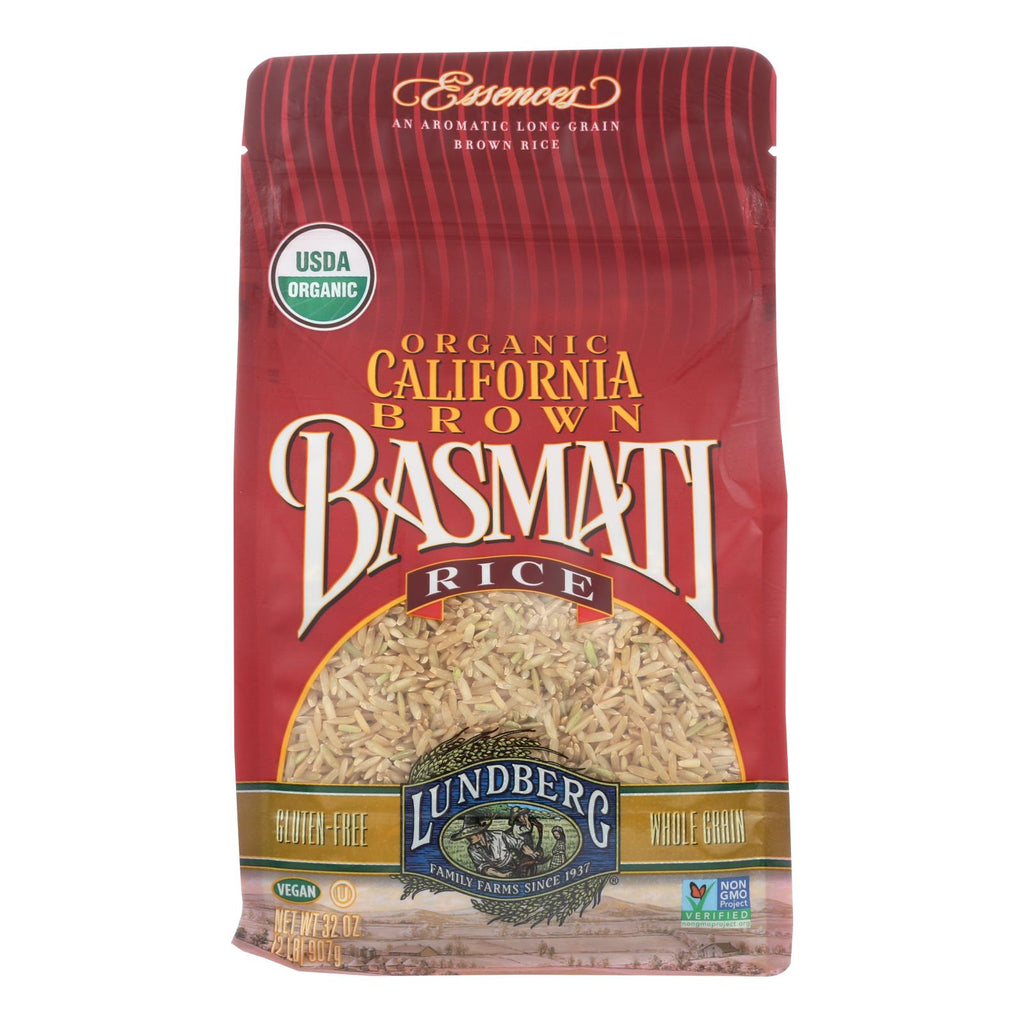Lundberg Family Farms Organic California Brown Basmati Rice - Case Of 6 - 2 Lb. - Lakehouse Foods