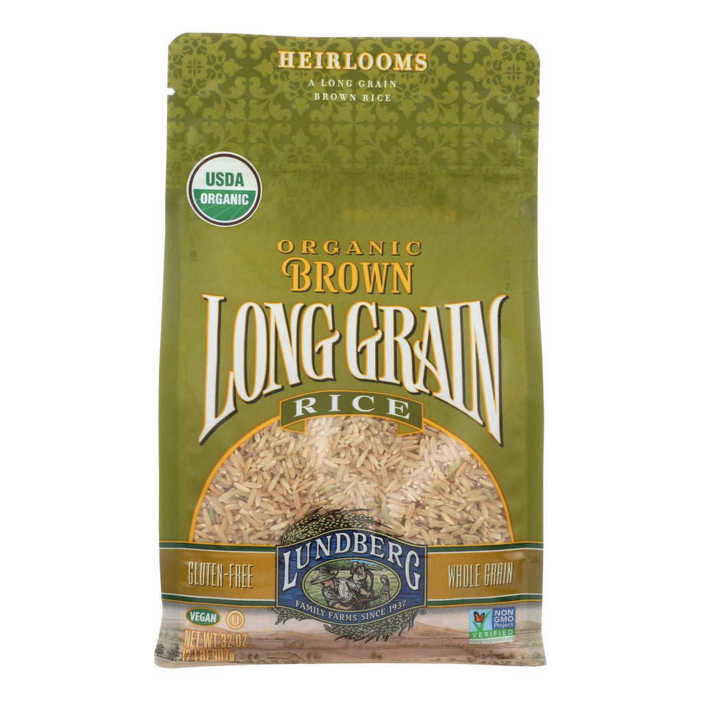 Lundberg Family Farms Organic Brown Long Grain Rice - Case Of 6 - 2 Lb. - Lakehouse Foods