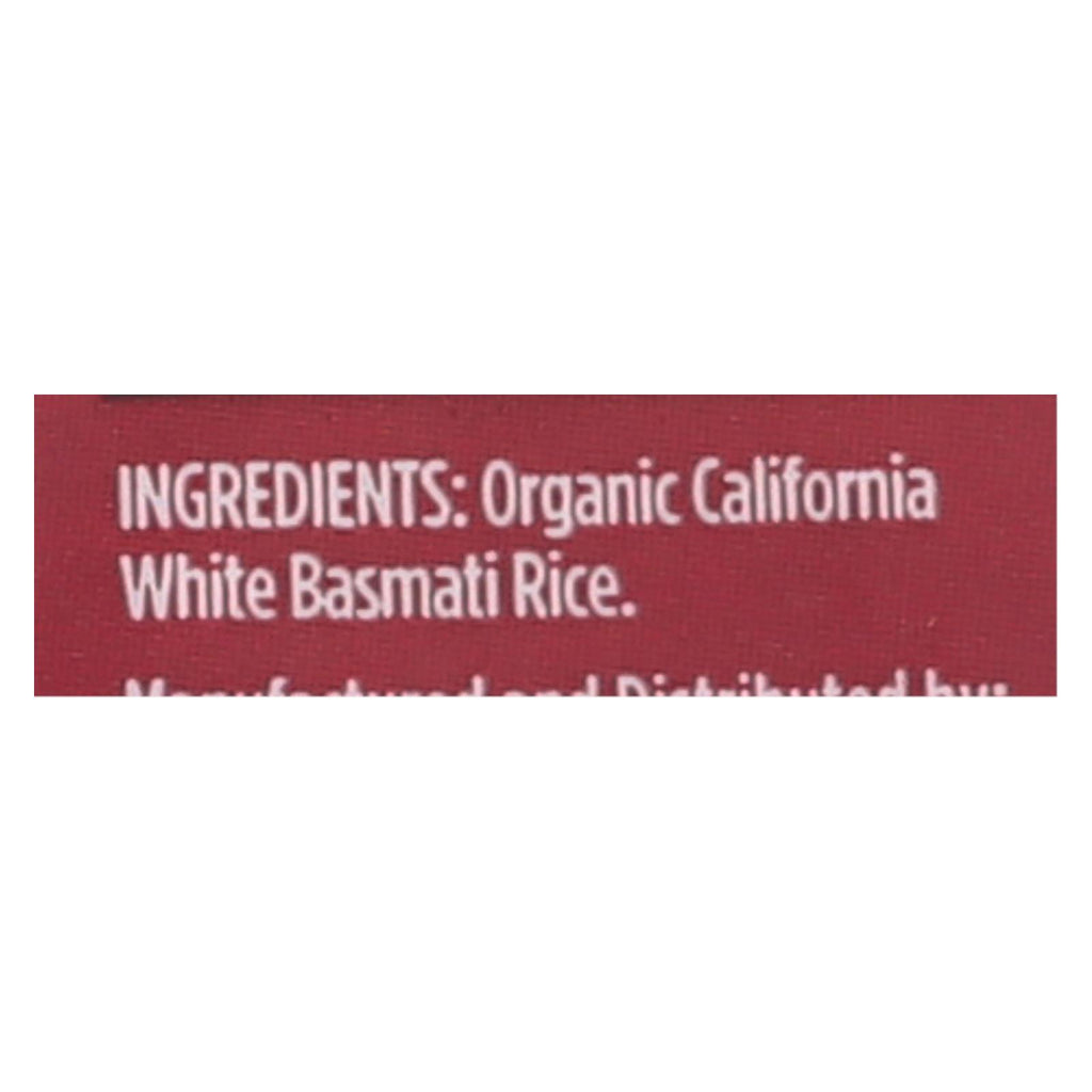 Lundberg Family Farms Organic White Basmati Rice - Case Of 6 - 2 Lb. - Lakehouse Foods