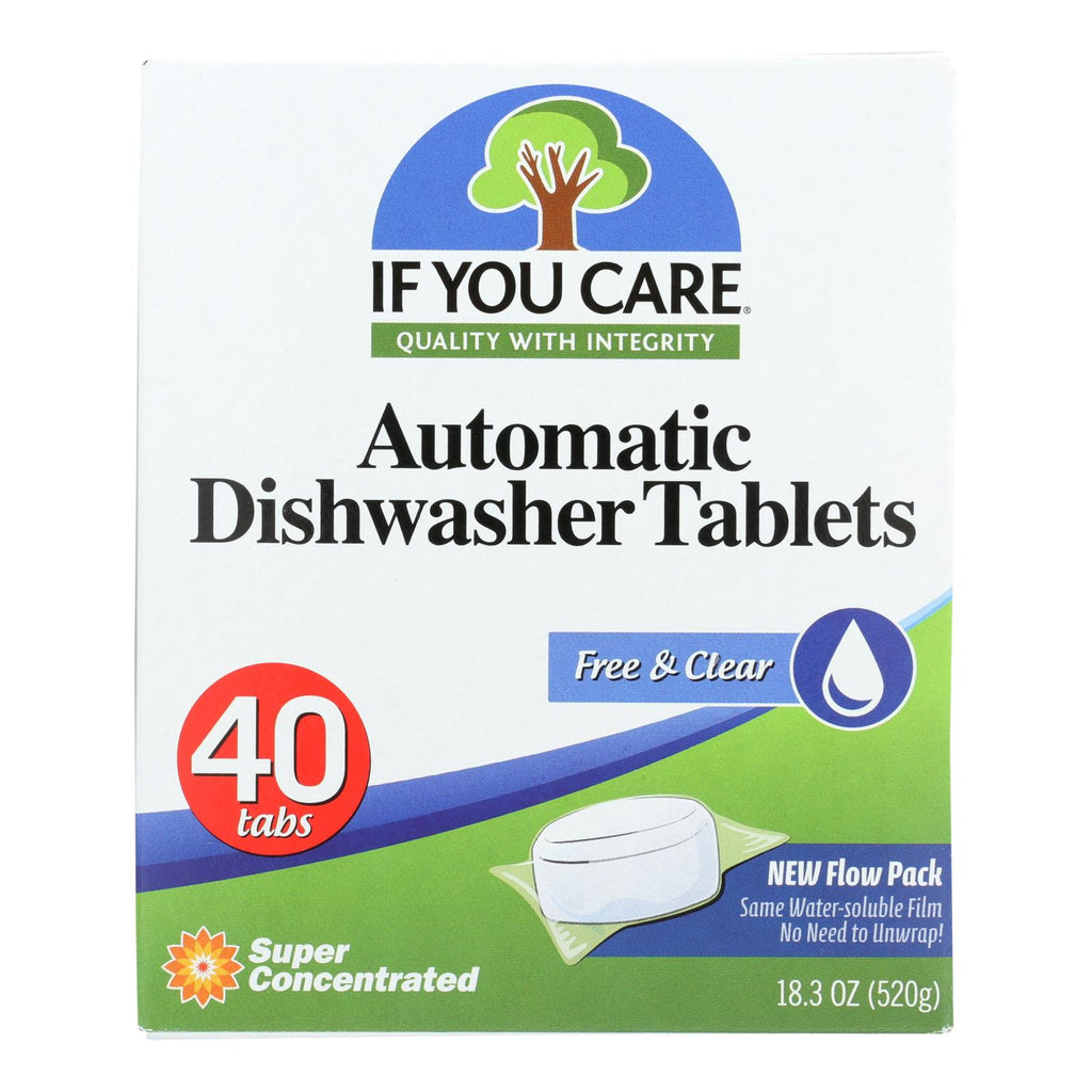 If You Care Automatic Dishwasher Tabs - 40 Count - Case Of 8 - Lakehouse Foods