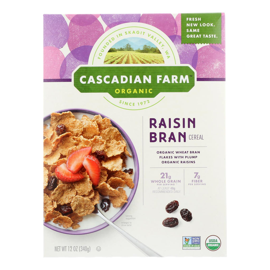 Cascadian Farm Organic Cereal - Raisin Bran - Case Of 10 - 12 Oz - Lakehouse Foods