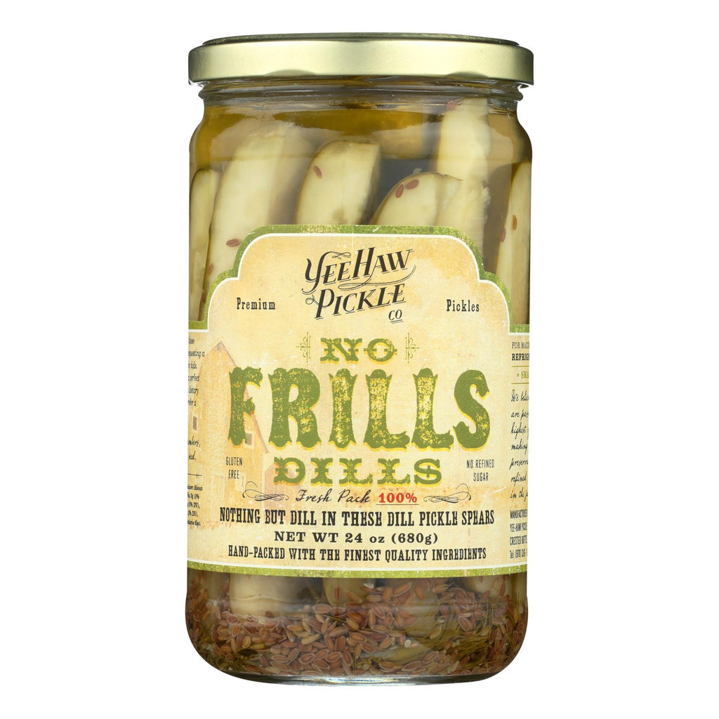 Yee-haw Pickle Dills Pickle - No Frills - Case Of 6 - 24 Oz. - Lakehouse Foods