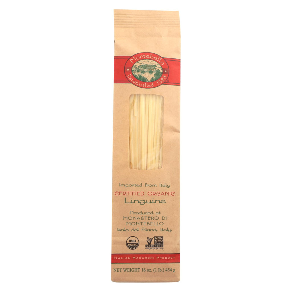Montebello Organic Pasta - Linguini - Case Of 12 - 1 Lb. - Lakehouse Foods