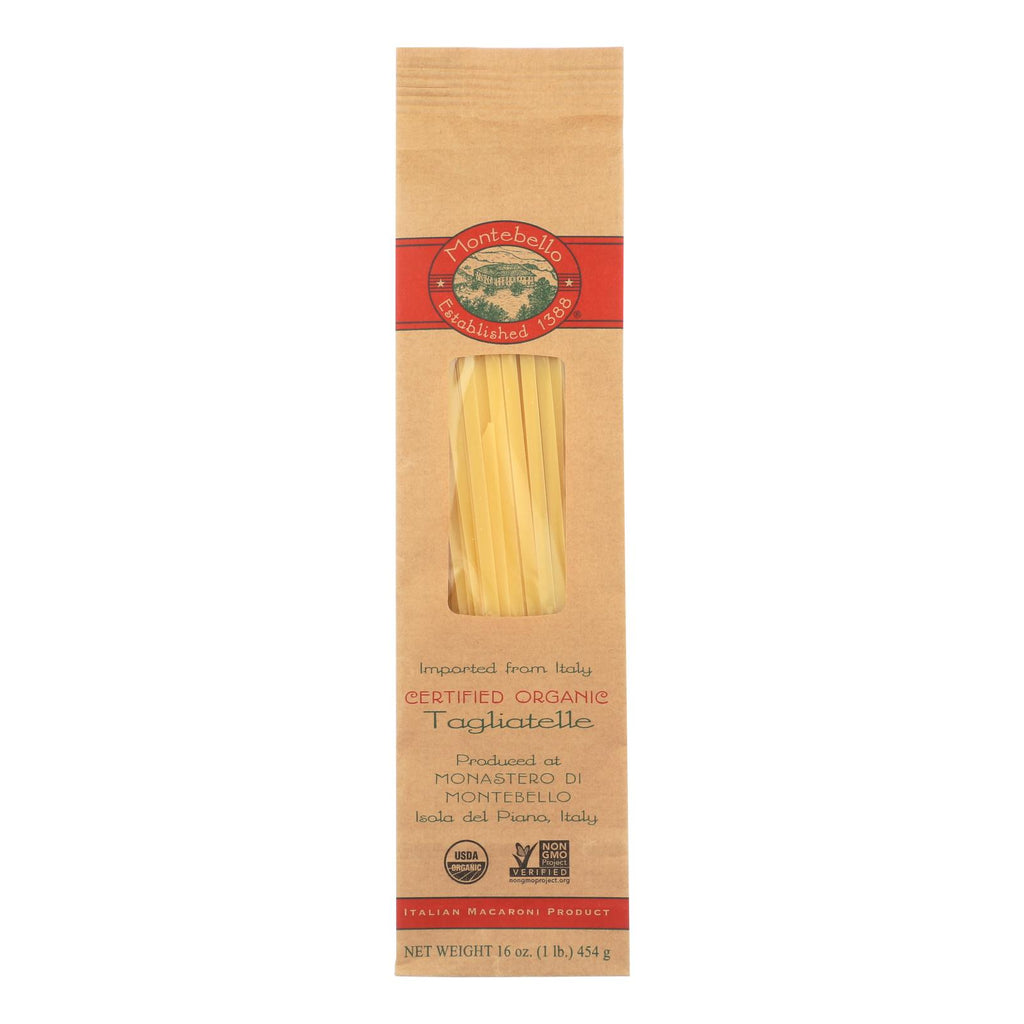 Montebello Organic Pasta - Tagliatelle - Case Of 12 - 1 Lb. - Lakehouse Foods
