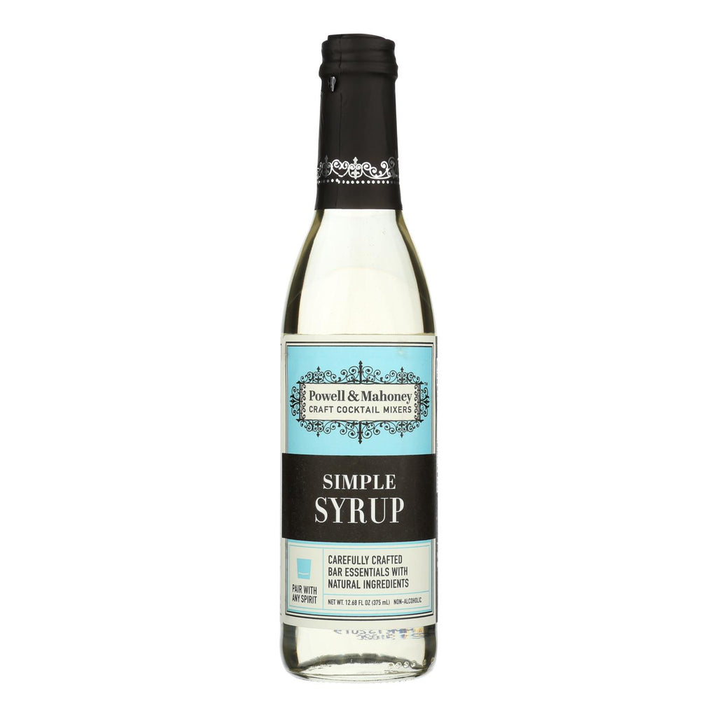 Powell And Mahoney Cocktail Mixer - Simple Syrup - Case Of 6 - 12.68 Oz - Lakehouse Foods