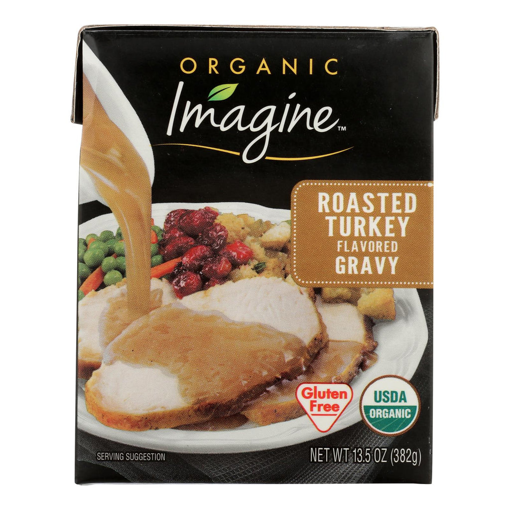 Imagine Foods Organic Roasted Turkey Gravy  - Case Of 12 - 13.5 Fz - Lakehouse Foods
