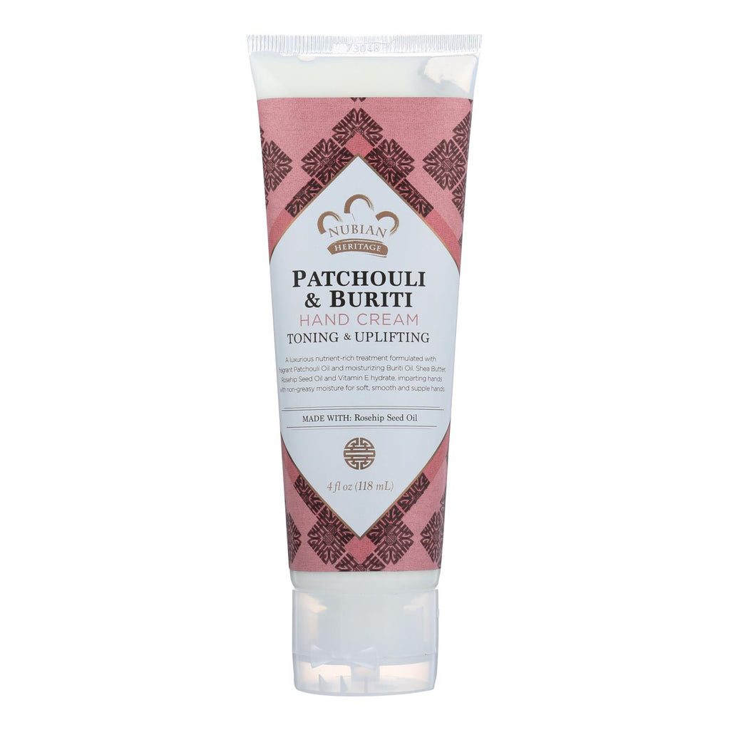 Nubian Heritage - Hand Cream Patchouli&buriti - 1 Each - 4 Oz - Lakehouse Foods