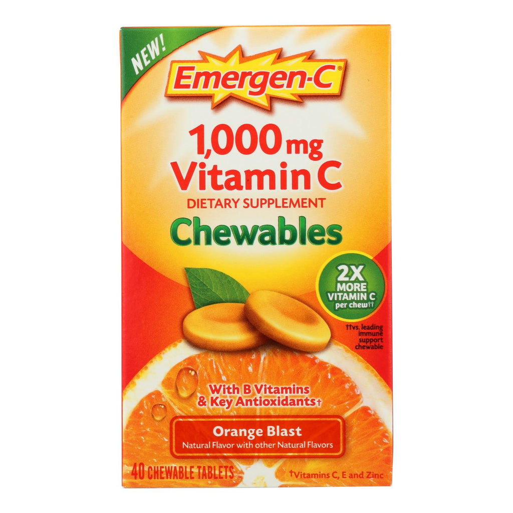 Emergen-c - Chewables Orange Blast - 1 Each - 40 Ct - Lakehouse Foods