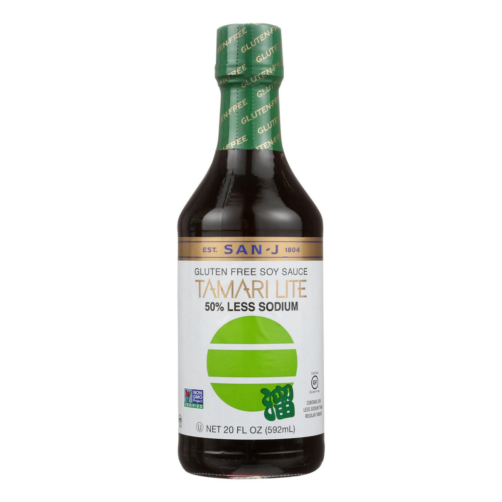 San-j Sauce - Tamari Lite 50% Less Sodium - Case Of 6 - 20 Oz. - Lakehouse Foods