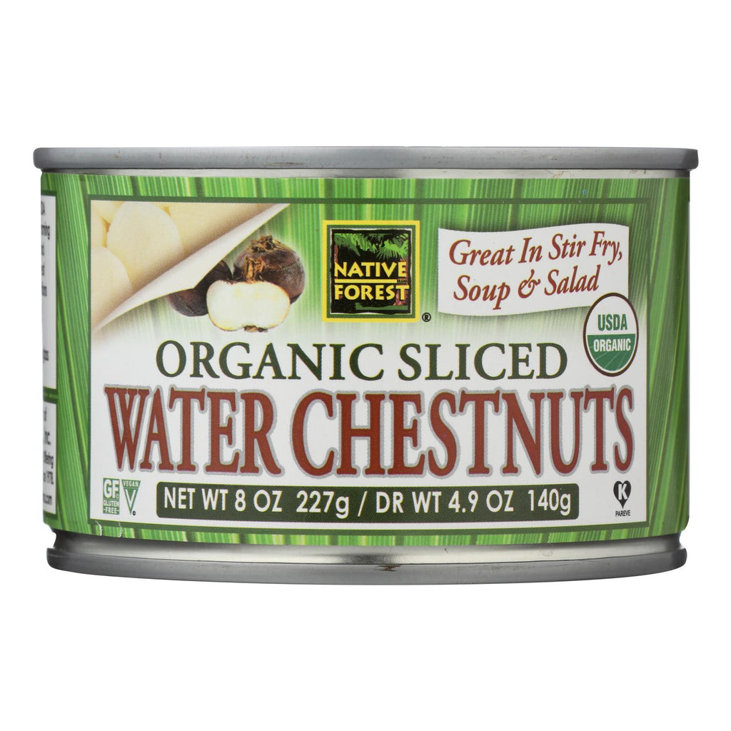 Native Forest Organic Sliced Water Chestnuts - Case Of 6 - 8 Oz - Lakehouse Foods