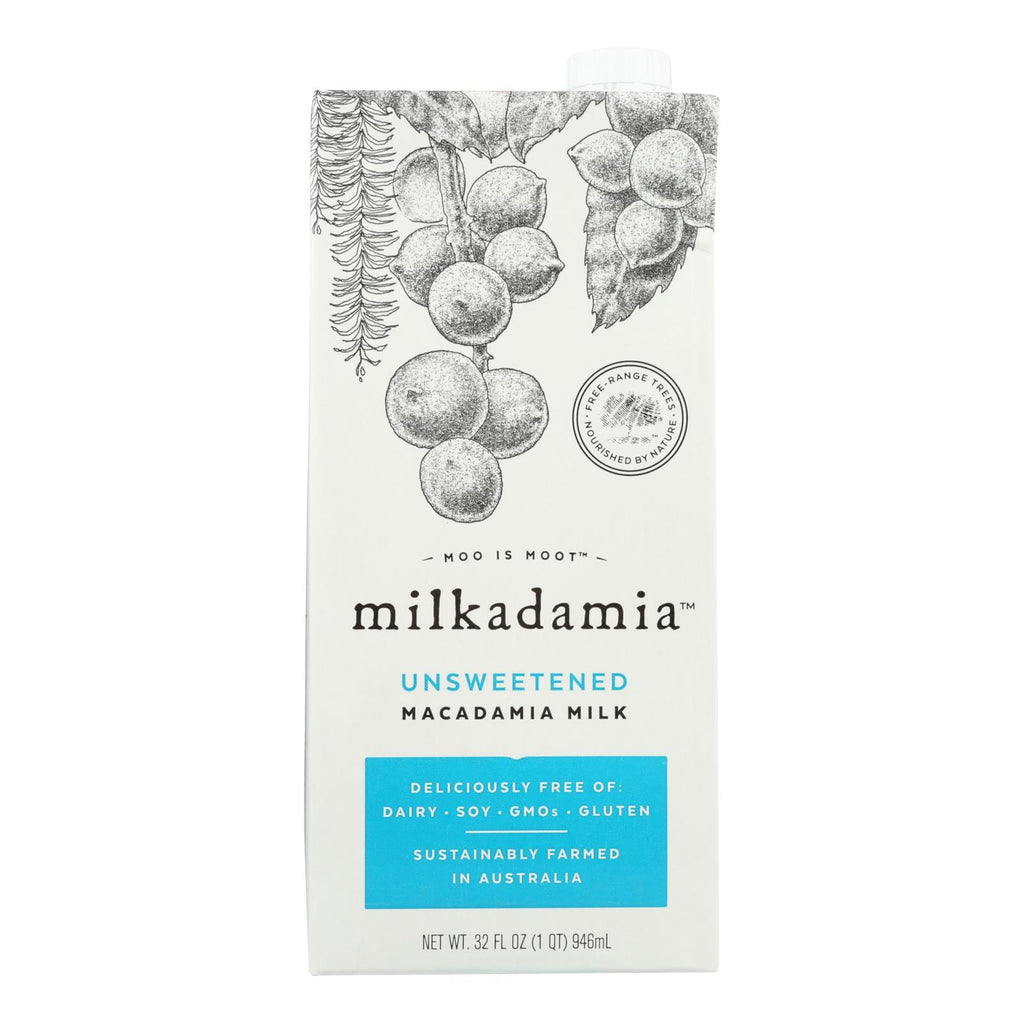 Milkadamia Milk - Unsweetened - Case Of 6 - 32 Fl Oz. - Lakehouse Foods