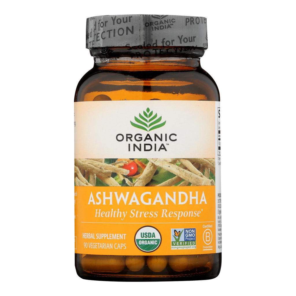 Organic India Wellness Supplements, Ashwagandha  - 1 Each - 90 Vcap - Lakehouse Foods