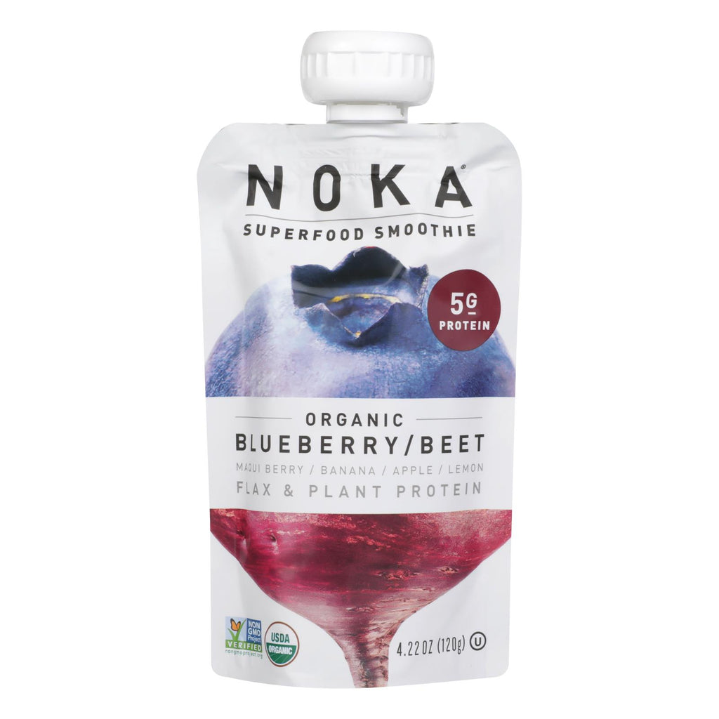 Noka Superfood Blueberry Beet Blend  - Case Of 6 - 4.22 Oz - Lakehouse Foods