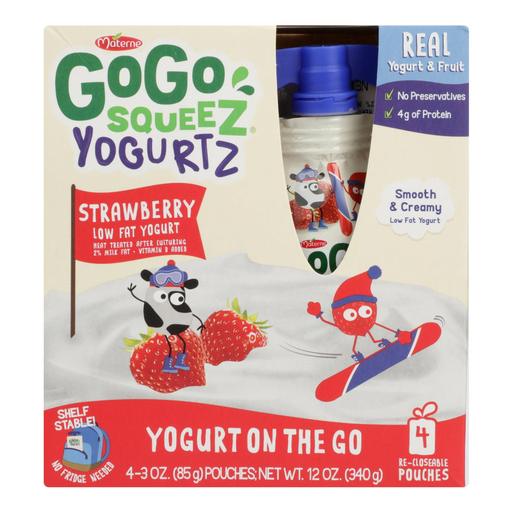 Gogo Squeez Low Fat Yogurt - Case Of 12 - 4-3 Oz - Lakehouse Foods
