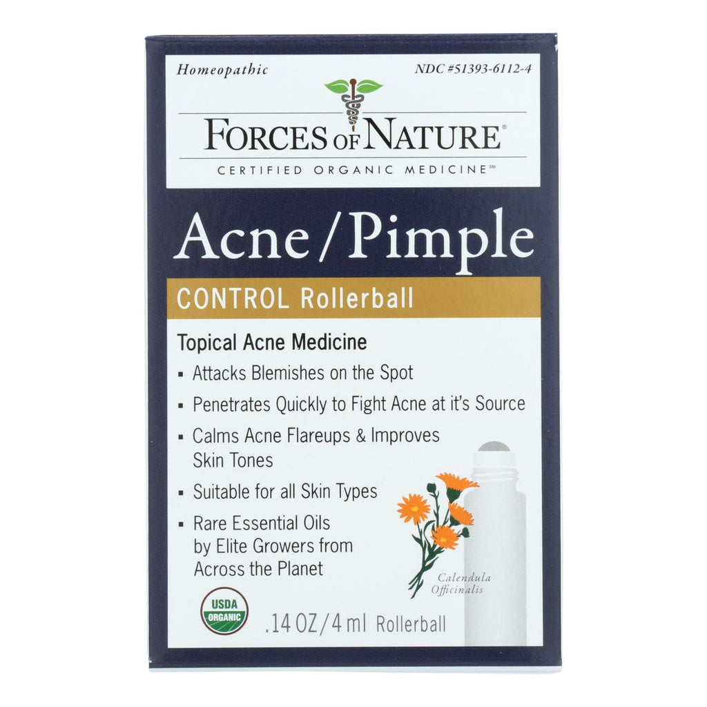 Forces Of Nature Acne-pimple Rollerball Applicator  - 1 Each - 4 Ml - Lakehouse Foods