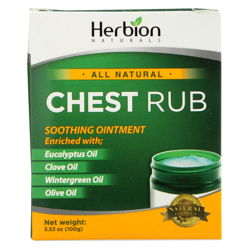 Herbion Naturals All Natural Chest Rub Ointment  - 1 Each - 3.53 Oz - Lakehouse Foods