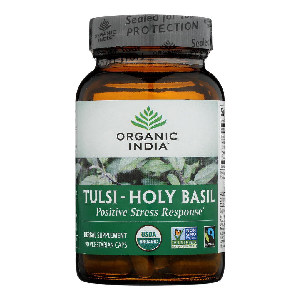 Organic India Usa Whole Herb Supplement, Tulsi--holy Basil  - 1 Each - 90 Vcap - Lakehouse Foods