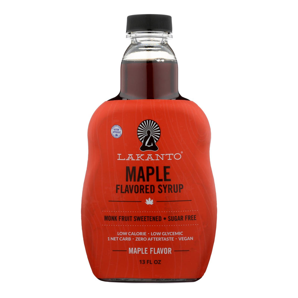 Lakanto Monk Fruit Sweetened Maple Flavored Syrup  - Case Of 8 - 13 Fz - Lakehouse Foods