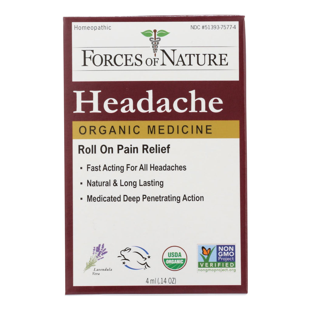 Forces Of Nature - Headache Pain Mngmt - 1 Each - 4 Ml - Lakehouse Foods