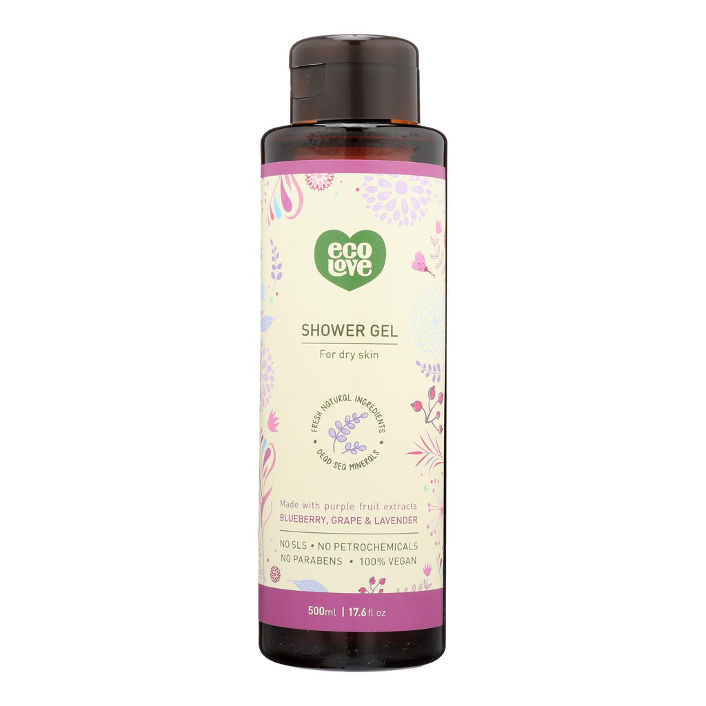 Ecolove - Shower Gel Purple Fruit - 1 Each - 17.6 Fz - Lakehouse Foods