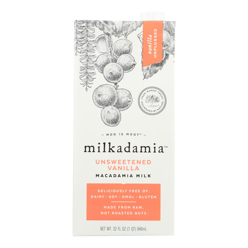 Milkadamia Macadamia Milk With Unsweetened Vanilla  - Case Of 6 - 32 Fz - Lakehouse Foods