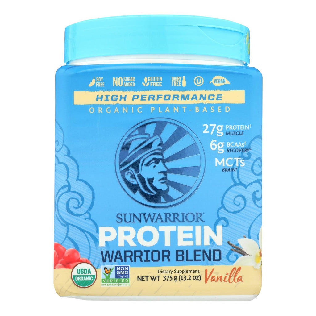 Sunwarrior Warrior Vanilla Blend Pea, Hemp Seed & Goji Berry Blended Protein  - 1 Each - 375 Grm - Lakehouse Foods