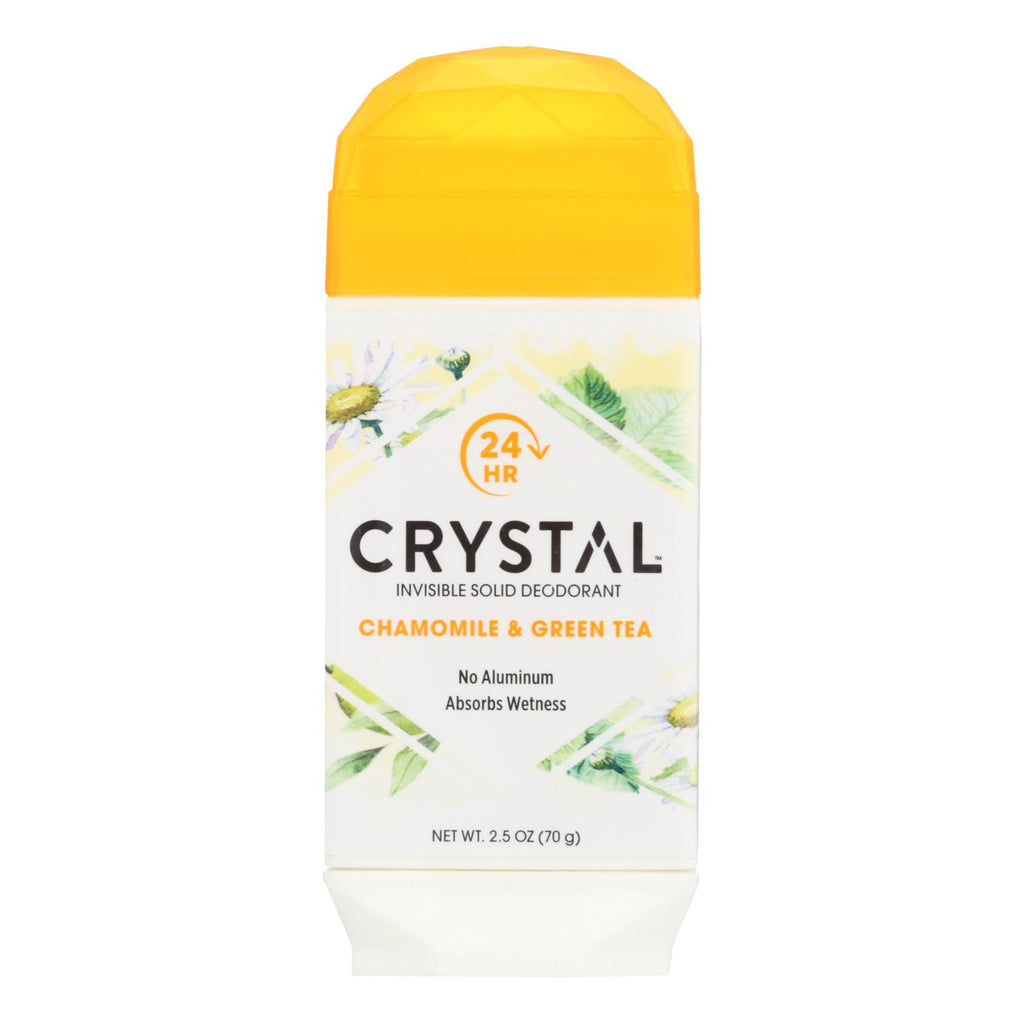 Crystal Deodorants - Invisible Solid Deodorant - Chamomile And Green Tea - 2.5 Oz. - Lakehouse Foods