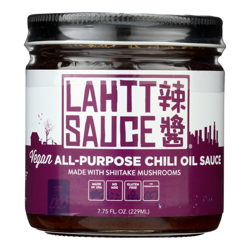 Lahtt Sauce Co - Sauce Chili Oil Hot Vegan - Case Of 6 - 7.75 Oz - Lakehouse Foods