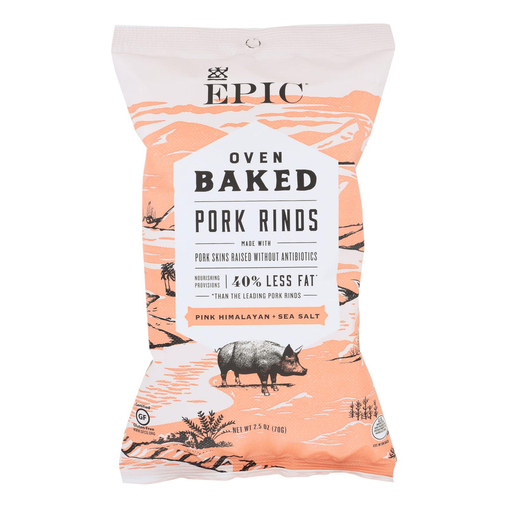 Epic Oven Baked Pork Rinds  - Case Of 12 - 2.5 Oz - Lakehouse Foods