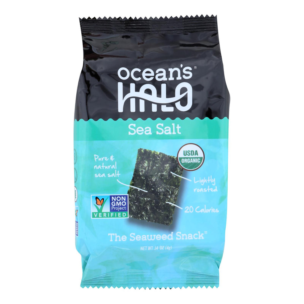 Ocean's Halo Seaweed, Sea Salt Snack  - Case Of 12 - .14 Oz - Lakehouse Foods