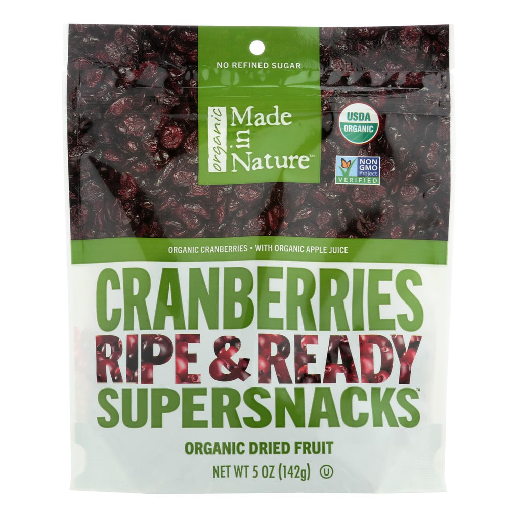 Made In Nature Cranberries Organic Dried Fruit  - Case Of 6 - 5 Oz - Lakehouse Foods