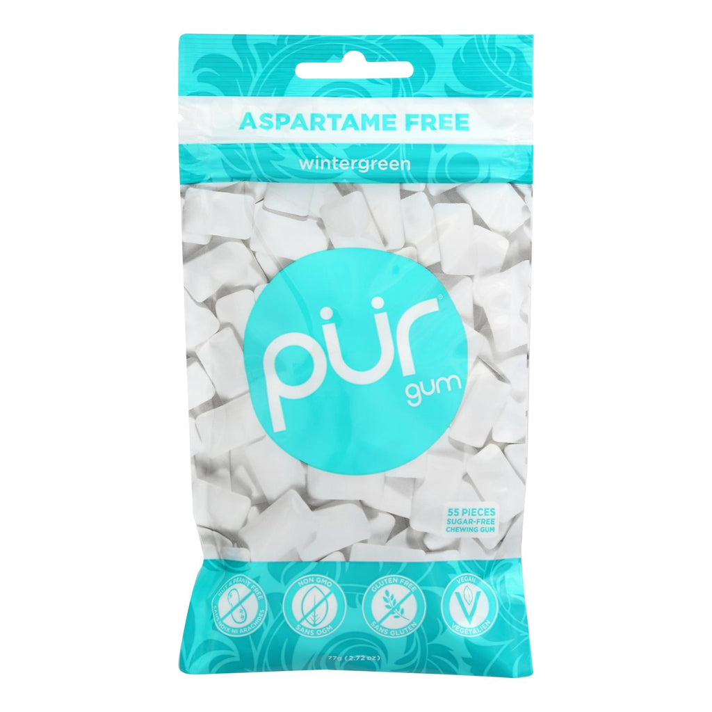 Pur Wintergreen Gum  - Case Of 12 - 2.72 Oz - Lakehouse Foods