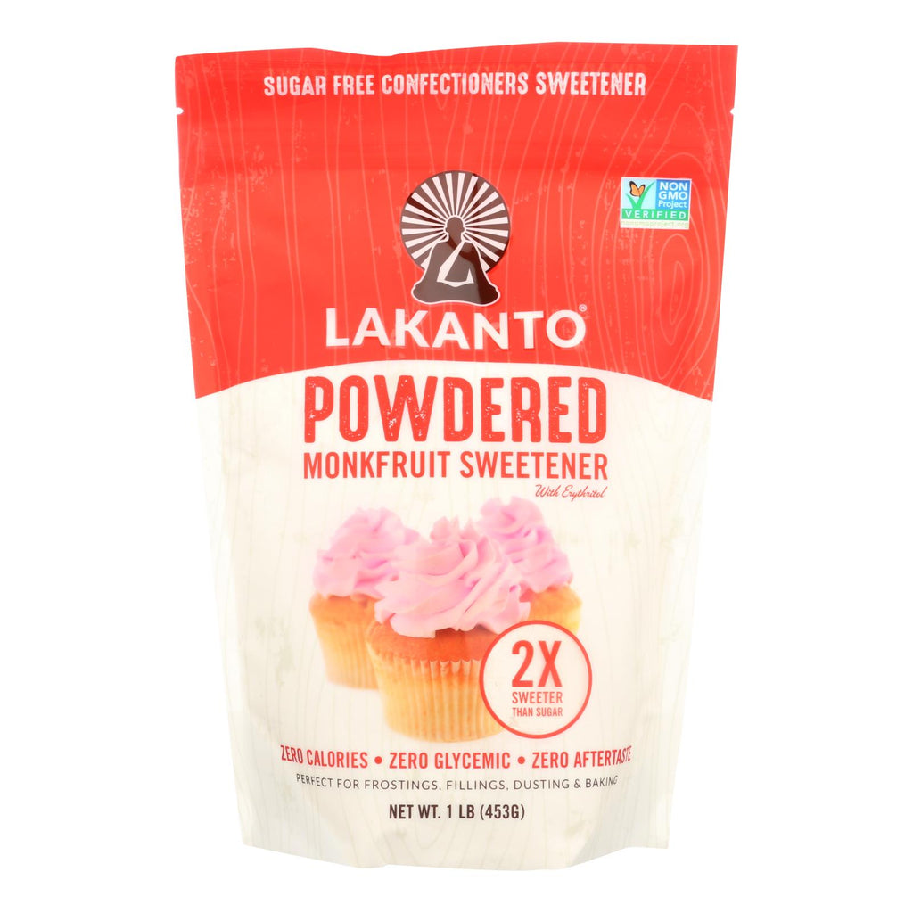 Lakanto Powdered Monkfruit Sweetener With Erythritol  - Case Of 8 - 1 Lb - Lakehouse Foods