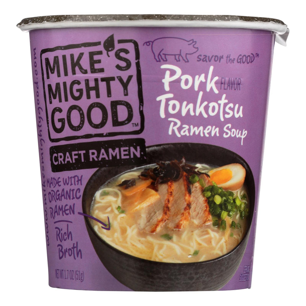 Mike's Mighty Good Pork Tonkotsu Ramen Soup - Case Of 6 - 1.7 Oz - Lakehouse Foods