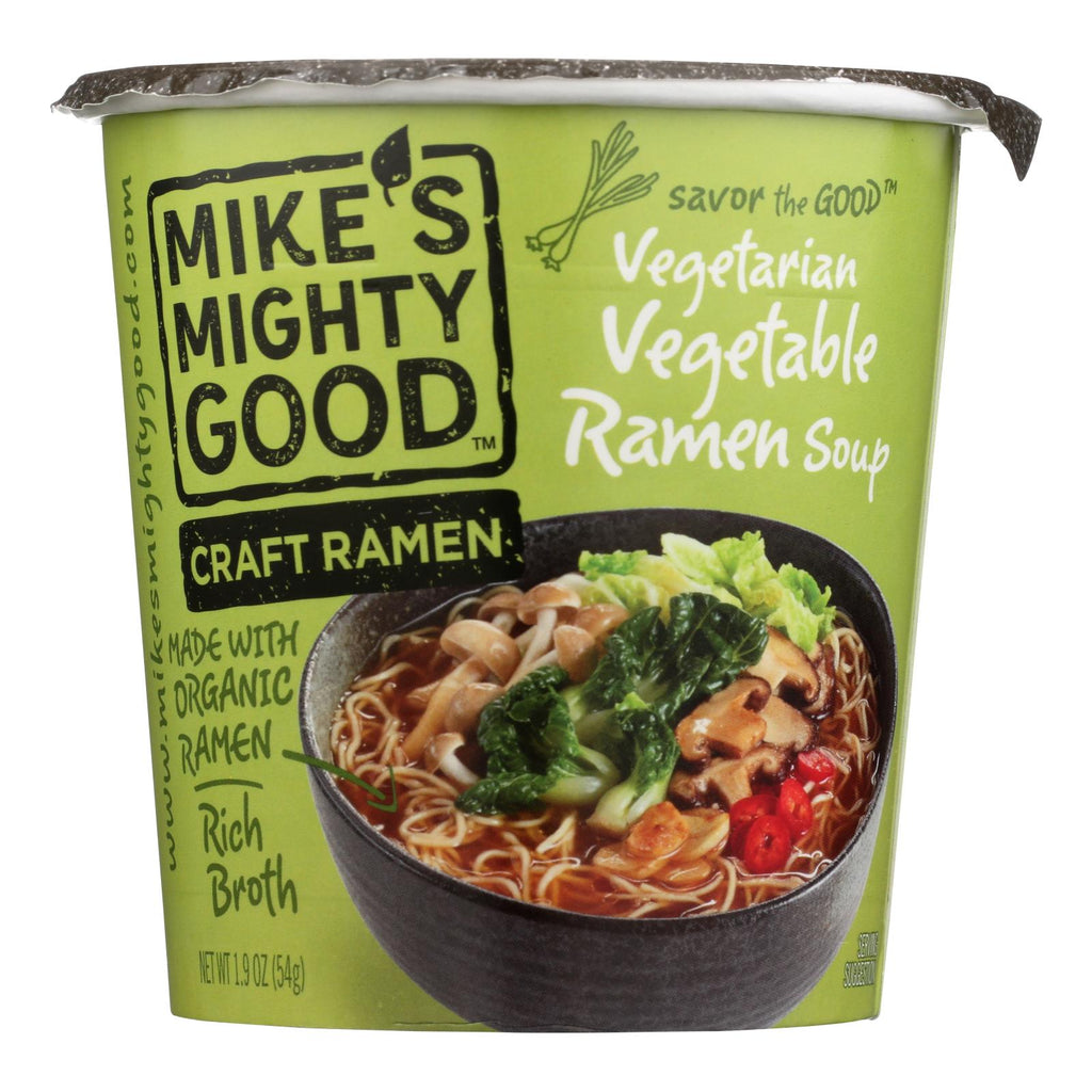 Mike's Mighty Good Vegetarian Vegetable Ramen Soup - Case Of 6 - 1.9 Oz - Lakehouse Foods