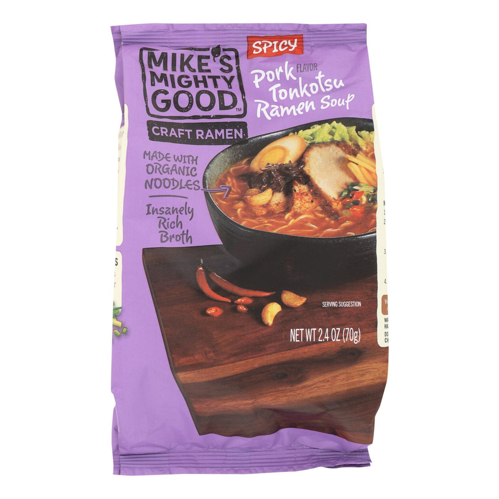 Mike's Mighty Good Tonkotsu Ramen Soup - Case Of 7 - 2.4 Oz - Lakehouse Foods