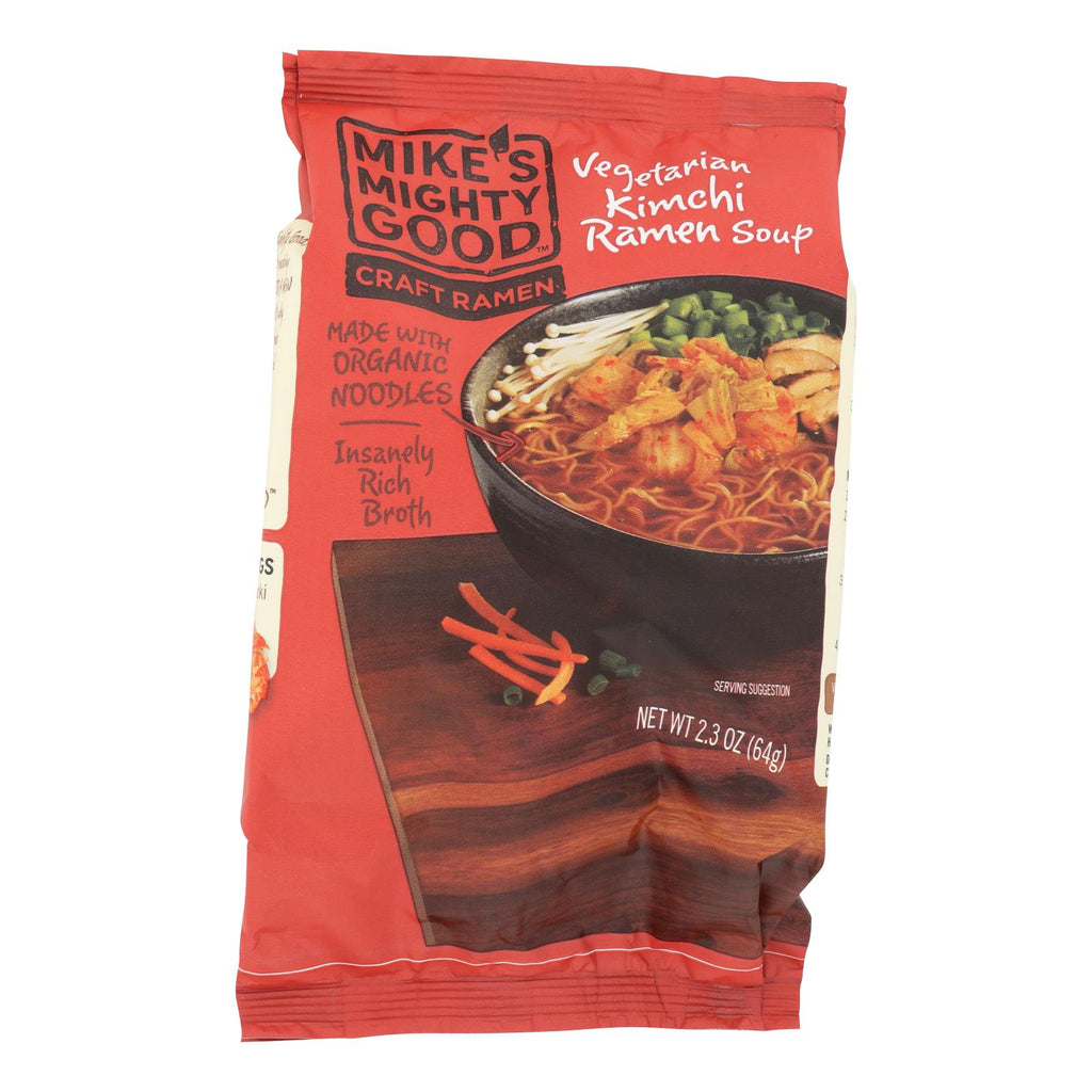 Mike's Mighty Good Vegetarian Kimchi Ramen Soup - Case Of 7 - 2.3 Oz - Lakehouse Foods