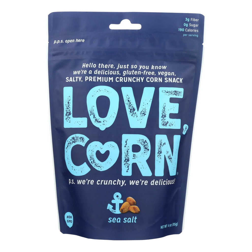 Love Corn® Premium Crunchy Corn Snack - Case Of 12 - 4 Oz - Lakehouse Foods