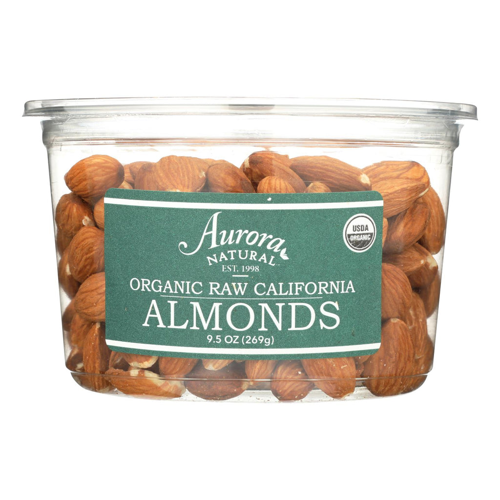 Aurora Natural Products - Organic Raw California Almonds - Case Of 12 - 9.5 Oz. - Lakehouse Foods