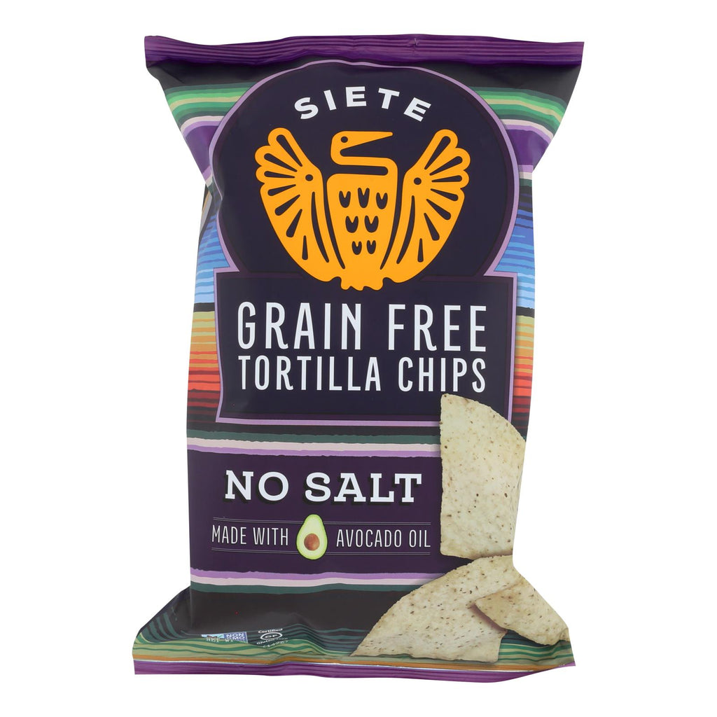 Siete - Tortilla Chip No Salt - Case Of 12 - 5 Oz - Lakehouse Foods