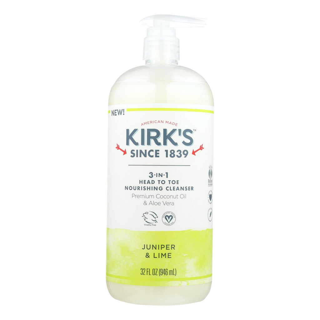 Kirk's Natural - 3-in-1 Cleanser Juniper Lime - 32 Fz - Lakehouse Foods