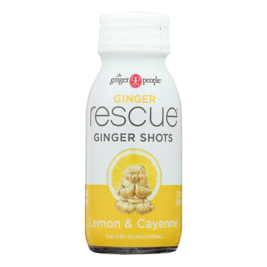 Ginger People - Ginger Shot Rescue Lemon Cynn - Case Of 12 - 2 Fz - Lakehouse Foods